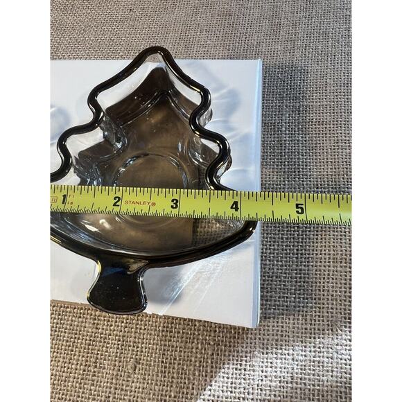 Indiana Glass Holiday Gold Candy Candle Dish w/ Gold Trim -Set of 3-Vintage - Picture 6 of 12